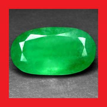 EMERALD (NATURAL ZAMBIA) - RICH GREEN OVAL FACET - 3.480cts