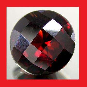 SPESSARTITE GARNET - DARK RED ORANGE ROUND FACET - 2.23cts