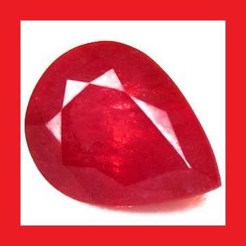 RUBY - VIVID RED PEAR FACET - 1.82cts