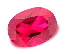 RUBY - TOP RED OVAL FACET - 1.56cts