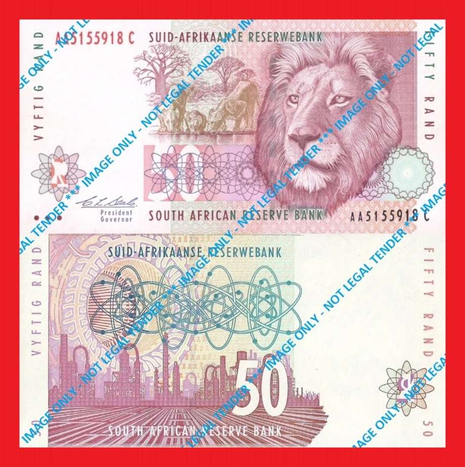 C.L. Stals R50 2nd Issue Banknote UNCirculated AA Red Water Variety