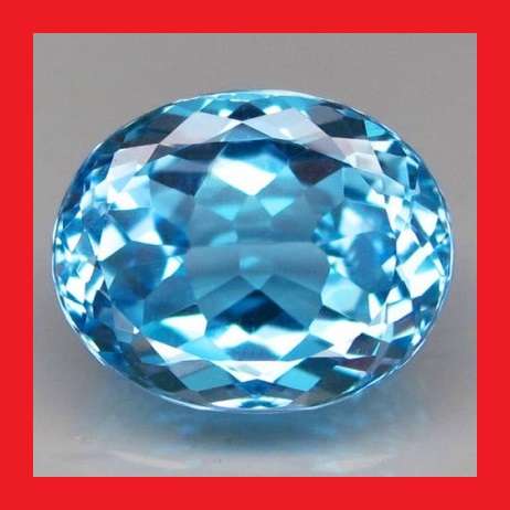 TOPAZ - VIVID SWISS BLUE OVAL FACET - 5.150cts