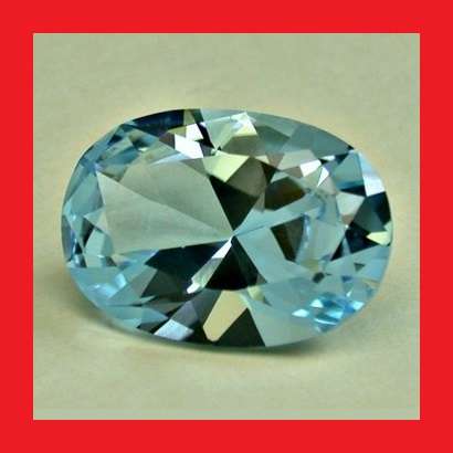 TOPAZ - SKY BLUE OVAL FACET - 1.07cts