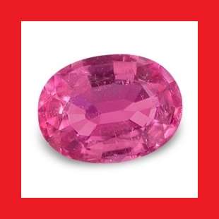 TOURMALINE - HOT PINK OVAL FACET - 0.295cts