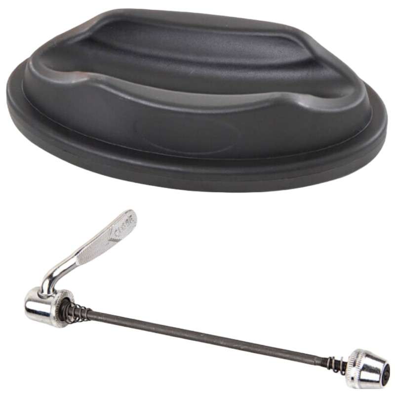 Fluir Essential Bicycle Trainer Front Wheel Riser Block and Quick Release Skewer Combo