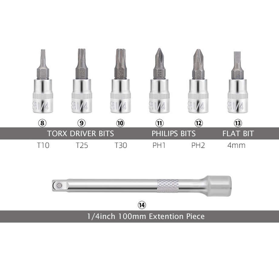 Toopre Workshop 2-24nm Torque Wrench Set &#8211; 16 Piece
