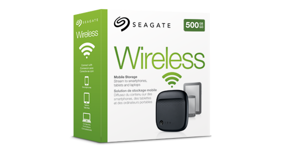 Seagate Wireless Mobile Storage 500GB - WiFi & USB 2.0 (White)