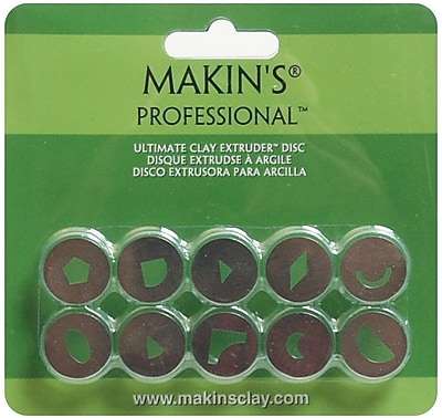 Makin's Professional Ultimate Clay With Extruder Discs; Set B; 10/Pack