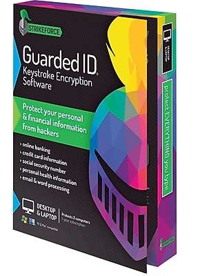 GuardedID Keystroke Encryption Software (2-computer protection; 1 year; Windows/
