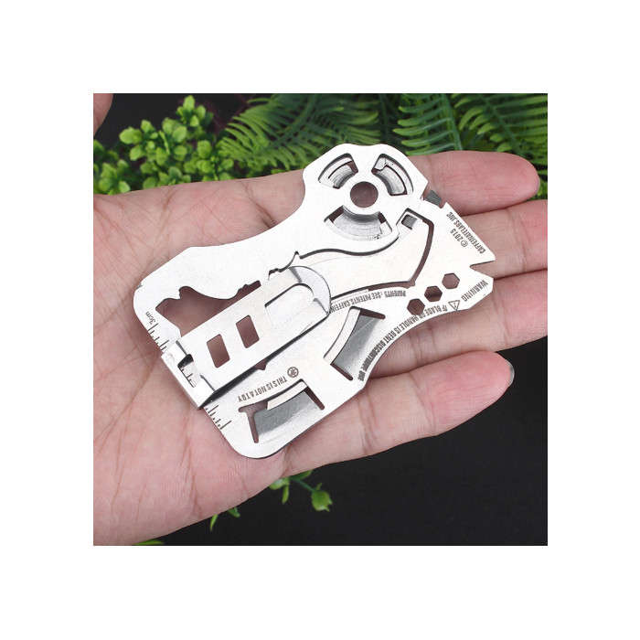 DZI EDC 9 in 1 Stainless Steel Multi Function Card/Pocket Tool