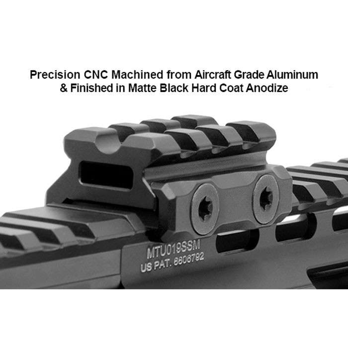 UTG Super Slim Picatinny Riser Mount, 0.5" Height, 3 Slots