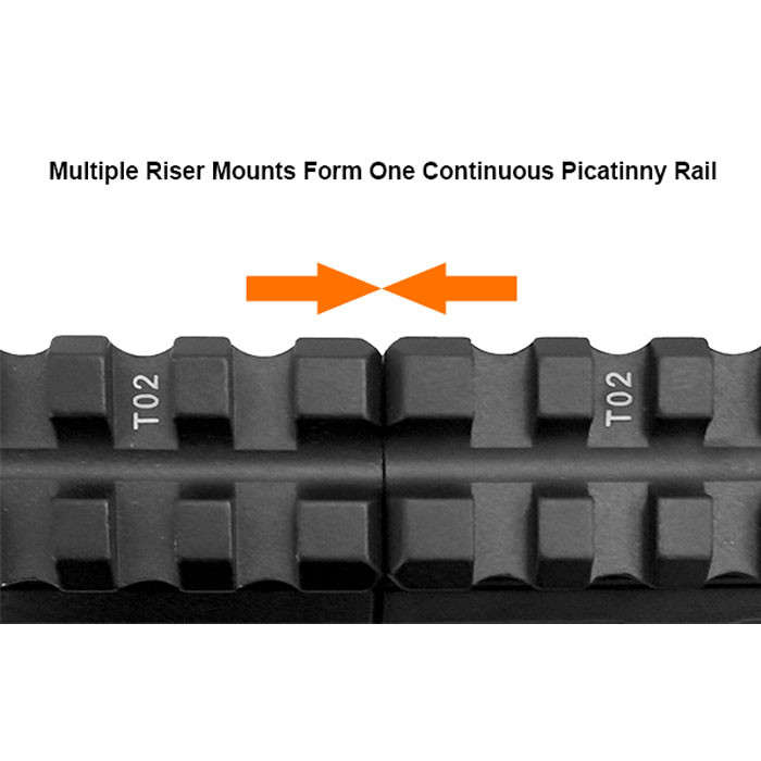 UTG Super Slim Picatinny Riser Mount, 0.5" Height, 3 Slots