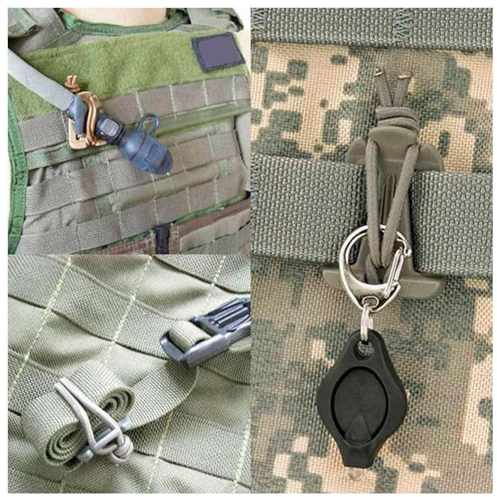 TacSpec Elastic MOLLE Fastener - Various Black