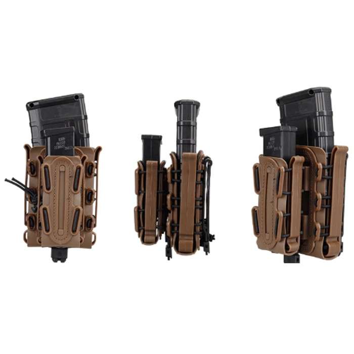 DZI Taco Style Adjustable Single Pistol Mag Pouch - Various Black