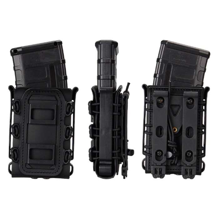 DZI Taco Style Adjustable AR/AK Rifle Mag Pouch - Various Coyote Brown