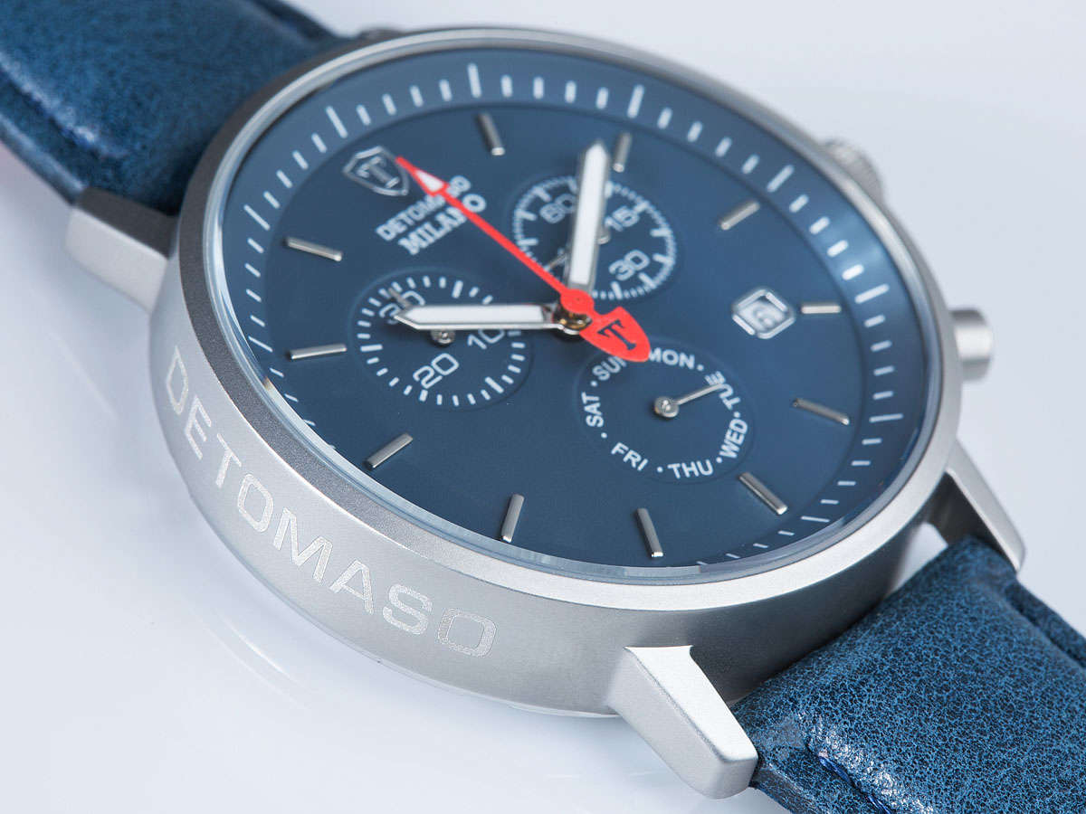 DETOMASO® Men's Navy Blue Milano Italia Swiss Chronograph Watch BRAND NEW