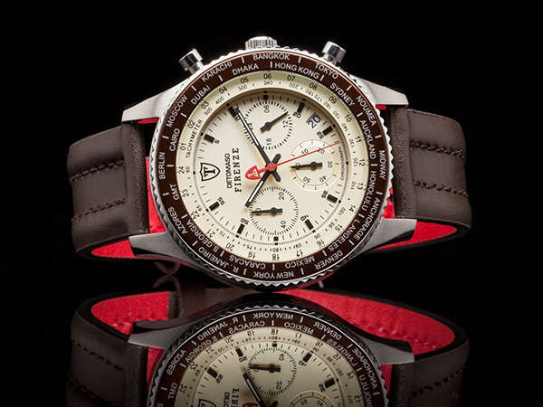 DETOMASO FIRENZE WORLD TIME CHRONOGRAPH HEIDFELD RACING MEN'S WATCH BRAND NEW!!