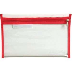 4KIDS CLEAR PENCIL BAG A5 RED