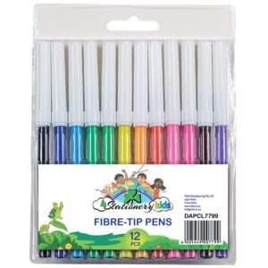 4KIDS FIBRE TIP PENS 12'S