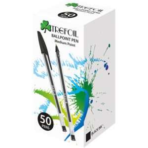 TREFOIL BALLPEN BLACK 50's