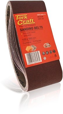 SANDING BELT 75 X 610MM 80 GRIT 10/PACK