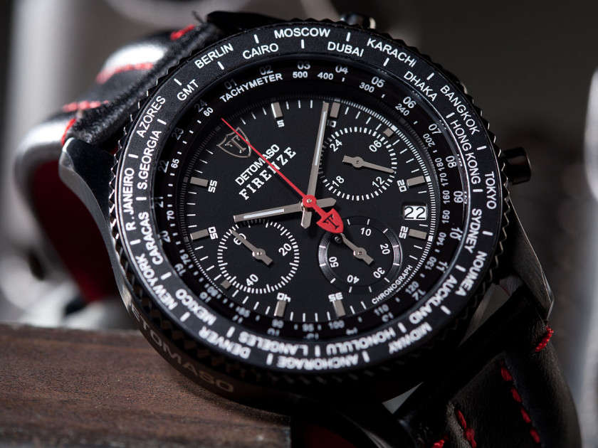 DETOMASO Men's Firenze World Time Chronograph Watch BRAND NEW IN BOX
