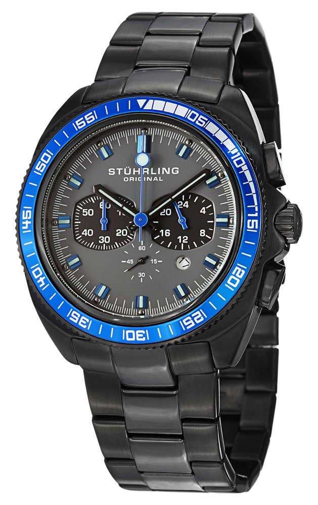 **R8,900.00** STUHRLING ORIGINAL® Men's Concorsso Black Chrono Watch BRAND NEW in box w/ paperwork