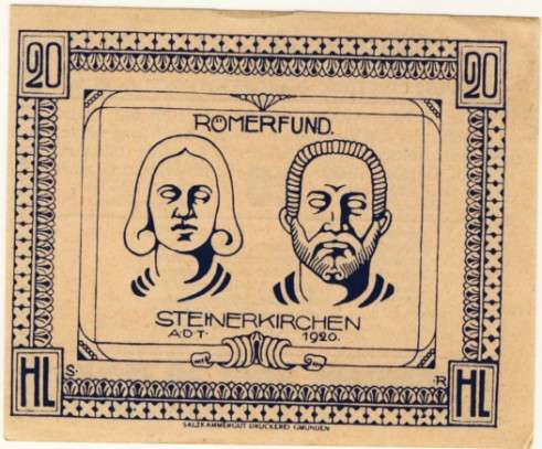 Notgeld 1914 - 1921, 20 Heller, Austria - Steinerkirchen an der Traun