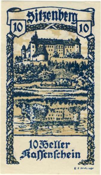 Notgeld 1914 - 1921, 10 Heller, Austria - Sitzenberg