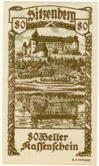 Notgeld 1914 - 1921, 80 Heller, Austria - Sitzenberg
