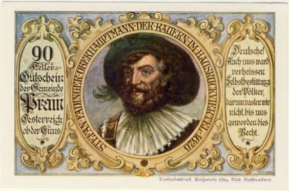 Notgeld 1914 - 1921, 90 Heller, Austria - Pram