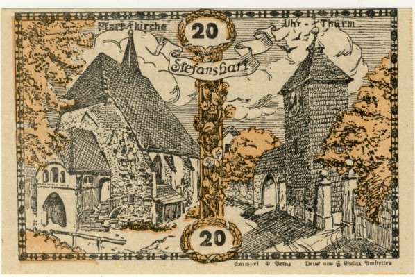 Notgeld 1914 - 1921, 20 Heller, Austria -  Stefanshart