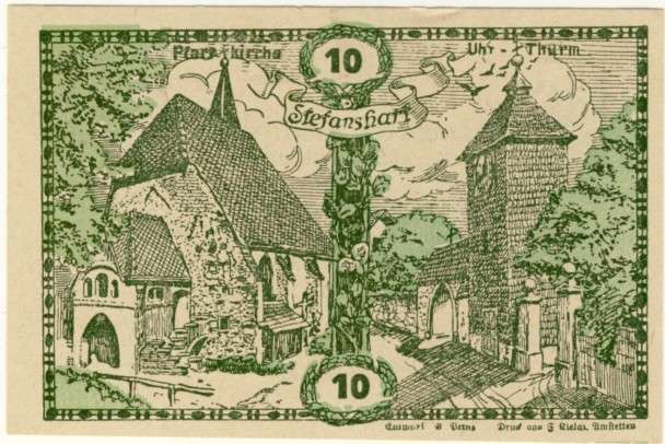 Notgeld 1914 - 1921, 10 Heller, Austria -  Stefanshart