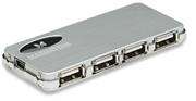 Manhattan Hi-Speed USB 2.0 Micro Hub - 4 Ports, AC Power , Retail Box, Limited Lifetime Warranty