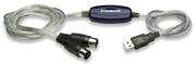 Manhattan USB to MIDI Adapter:Connects a keyboard, controller or other MIDI device to a desktop or n