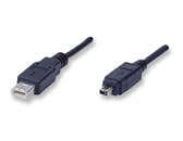 Manhattan FireWire Device Cable IEEE 1394B-6 pin to 4 pin , 1.8M, Retail Box, Limited Lifetime Warra
