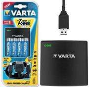 Varta Alkaline USB Powerpack with 4x AA High Energy Batteries included-Up to 7 hours of instant mobi