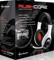 Sharkoon Rush Core Gaming Headset with Soft Ear Pad--40mm Driver Diameter, 32 O Impedance, 3.5mm Ste