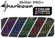 Sharkoon Skiller Pro+ Illuminated Customisable Gaming Keyboard With LED Illumination in 7 Colours -