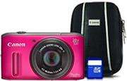 Canon PowerShot SX240 Digital Camera, Pink Bundle, Includes 8GB Card + Bag, HS System: HS 12.1Megapi