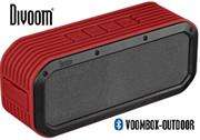 Divoom Voombox-Outdoor Rugged portable Bluetooth wireless stereo speaker - Red, Retail Box , 1 year