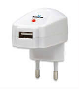 Manhattan USB Travel Charger 2PIN Plug Retail Box Limited Lifetime Warranty