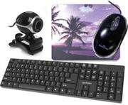 Manhattan Keyboard , Mouse, Webcam, Mouse Pad-Combo set, Retail Box, Limited Lifetime Warranty