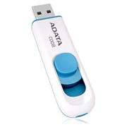 ADATA Classic Series C008 16GB Retractable USB 2.0 Flash Drive-White/Blue, Retail Box , 1 year warra