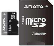 ADATA 64GB Micro SD With SD Adapter Card - CLASS 10 Retail Box 1 year warranty