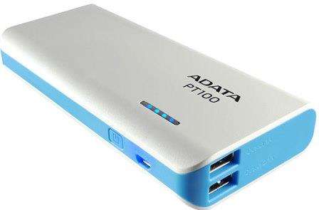 ADATA PT100 White 10000mAH Powerbank with 4-mode LED Flashlight