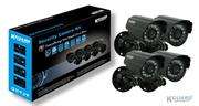 KGuard Set of 4 Night Vision & Waterproof CCD Camera 420 TV Lines Max Resolution 1.0Vp-p. 75ohm (BNC