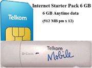 DLink 3G USB Dongle +Telkom 6GB Data Bundle - 21Mbps HSPA+ USB Adaptor 2100Mhz single band( support