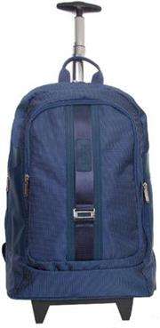 Macaroni Caretto 17" Dotted Nylon Trolley Backpack-Blue, Retail Box, 1 year Limited Warranty