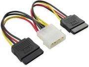 UniQue LP4 to 2xSerial ATA Power Splitter/Adapter- Connectors 4-pin LP (male) to SATA power (female)